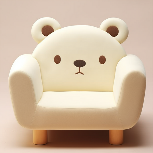 Fluffy Bliss: A Plush Bear-shaped Couch