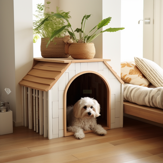 Modular Haven: The Deconstructed Wooden Dog Bed