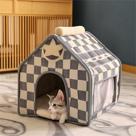 Cozy Comfort Elevated: Unveiling the Realm of Grid Cat Dens