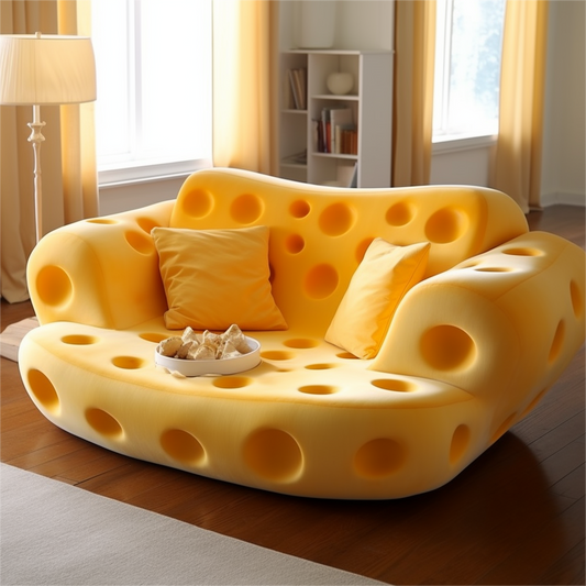Elegant and Distinctive Cheese-Shaped Sofa