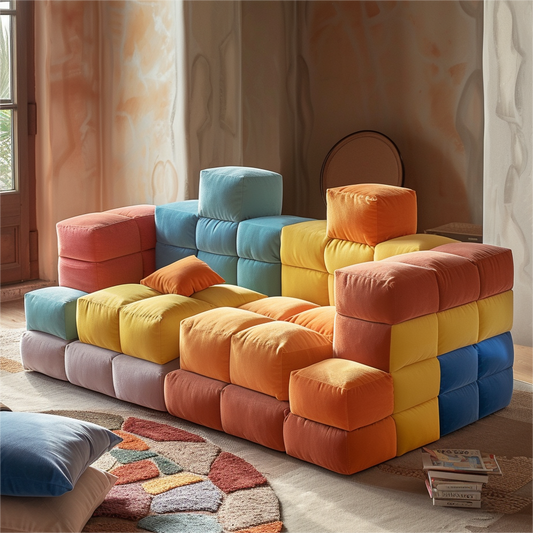Rainbow Blocks Sofa