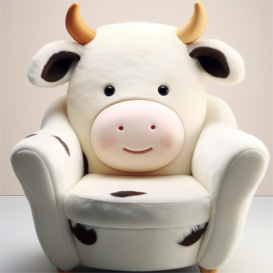 Whimsical Comfort: Cozy Cow-Shaped Sofa for Playful Relaxation
