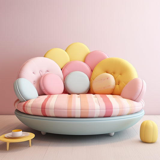 Deliciously Cozy: Snuggle up on the Macaron Inspired Loveseat