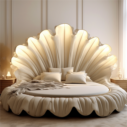 Elegant Seashell Bed: Drift Away in Style
