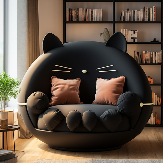 The Charm of a Black Cat Sofa
