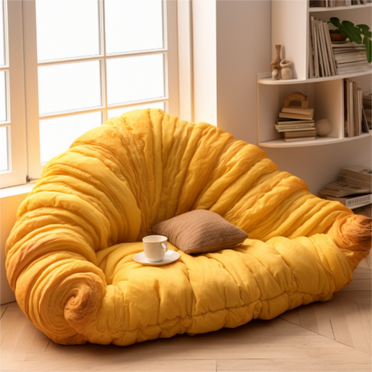 Plush Pastry: Sink into the Softness of a Croissant Sofa