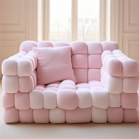 Warm Embrace: Nestle in a Cotton Candy Sofa and Let it Warm your Soul