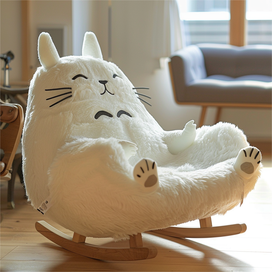 Cozy Chinchilla Rocking Chair